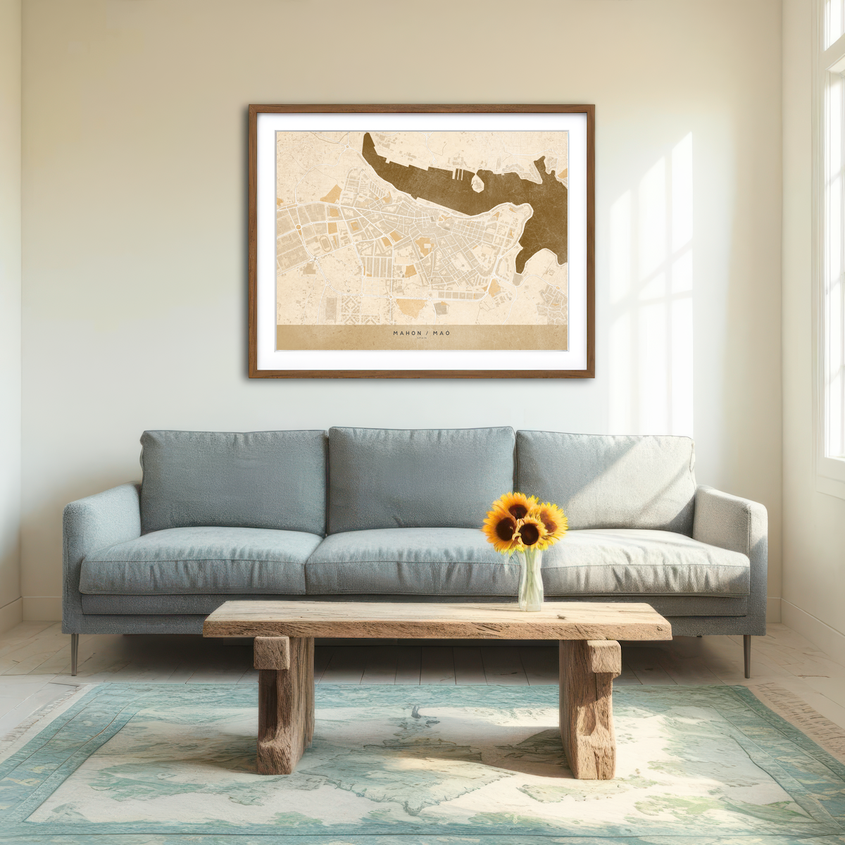 AUTO-MOCKUP ROOM | Mahon Map Wall Art