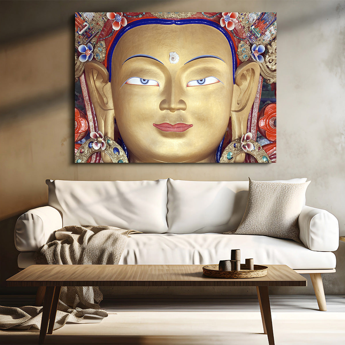 Maitreya Buddha Statue Wall Art