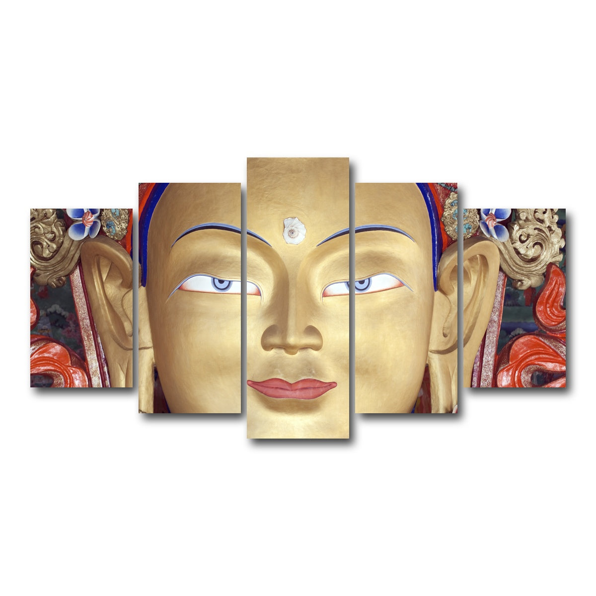 AUTO-MOCKUP WHITE | Maitreya Buddha statue | 5 Piece | Gallery Wrap Canvas | group=5_normal