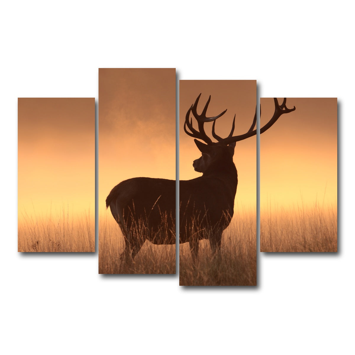 AUTO-MOCKUP WHITE | Majestic Deer | 4 Piece | Gallery Wrap Canvas | group=4_short