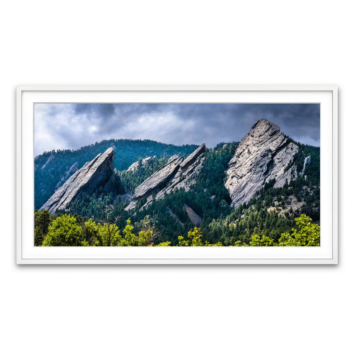 Framed Print 2x1 White