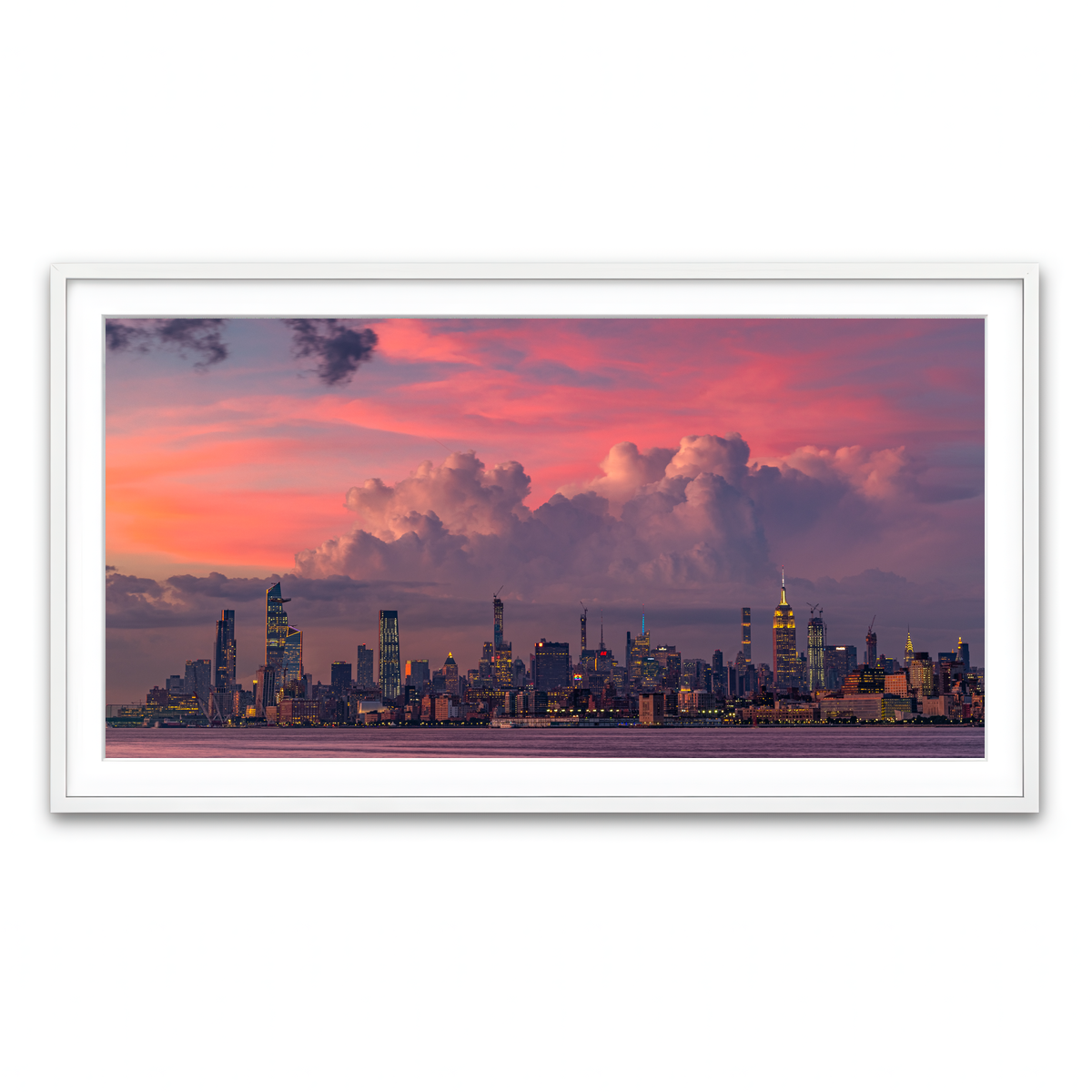 Framed Print 2x1 White