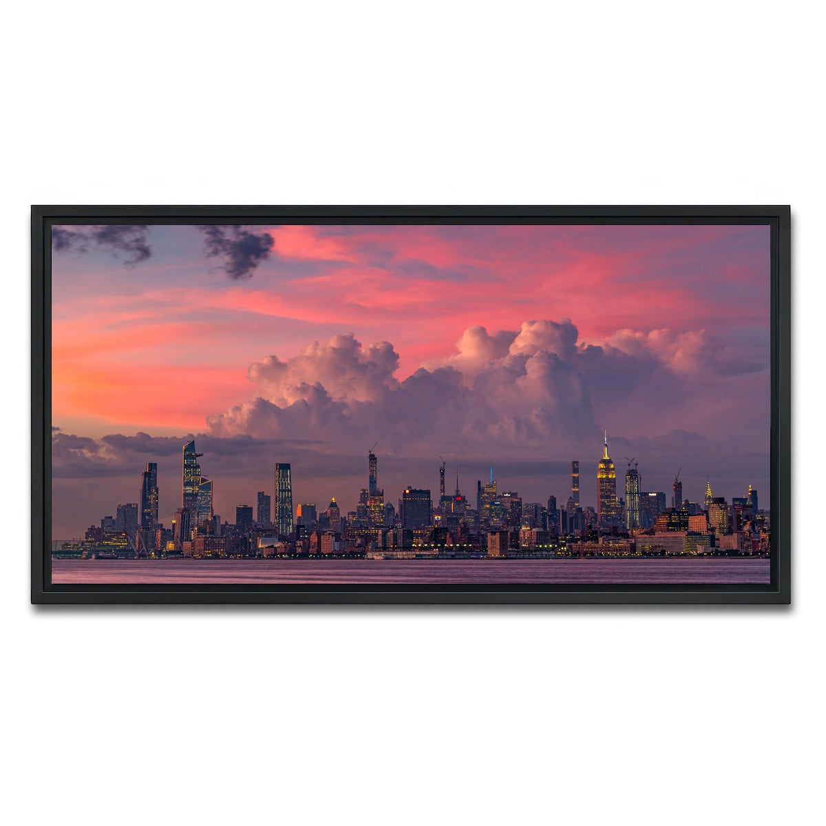 AUTO-MOCKUP WHITE | Majestic New York | 1 Piece | Black Framed Canvas | group=2x1