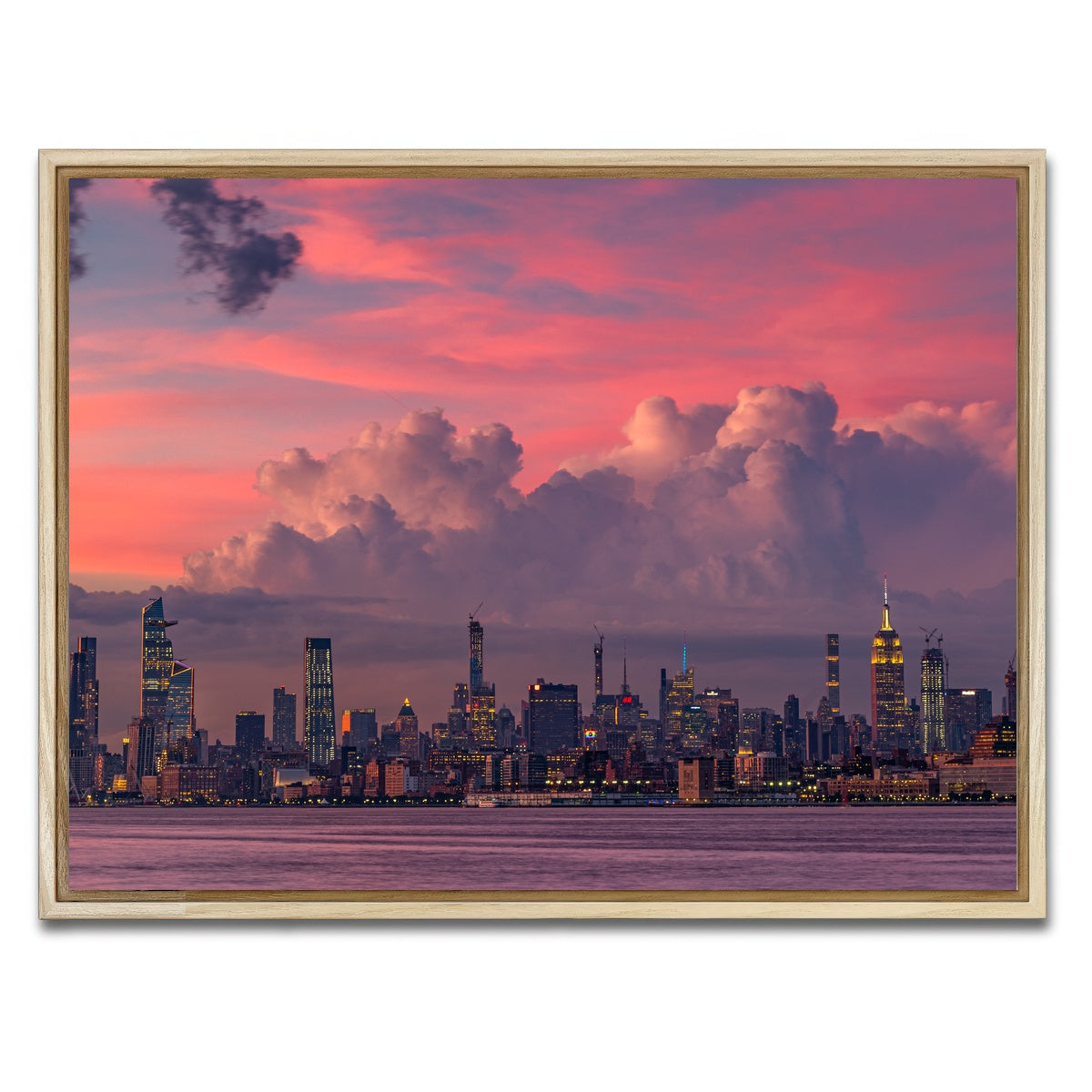 AUTO-MOCKUP WHITE | Majestic New York | 1 Piece | Natural Framed Canvas | group=4x3