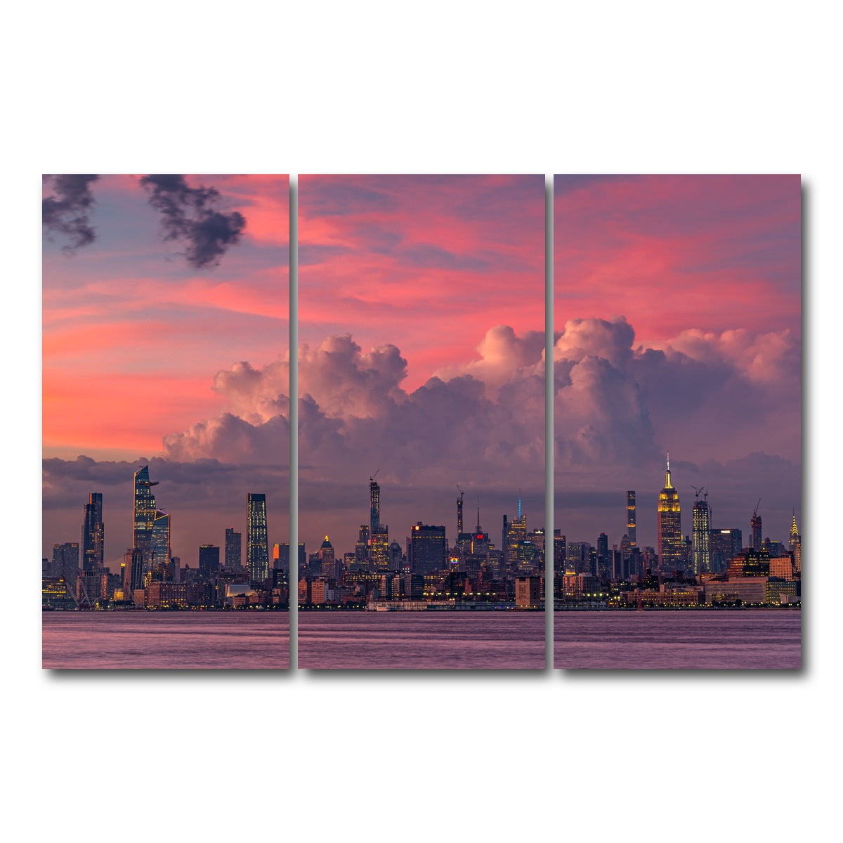 AUTO-MOCKUP WHITE | Majestic New York | 3 Piece | Gallery Wrap Canvas | group=12x24
