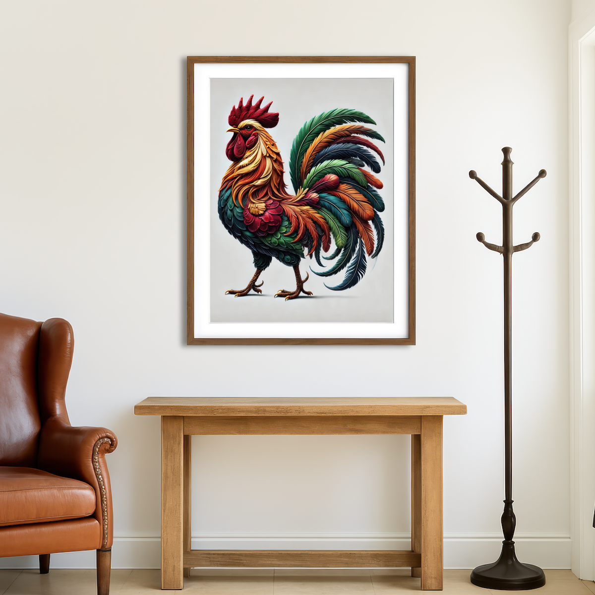 AUTO-MOCKUP ROOM | Majestic Rooster Wall Art