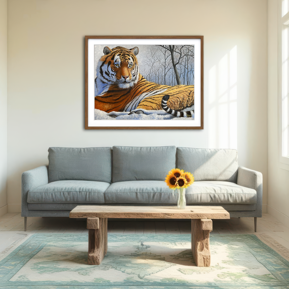 AUTO-MOCKUP ROOM | Majestic Tiger Wall Art