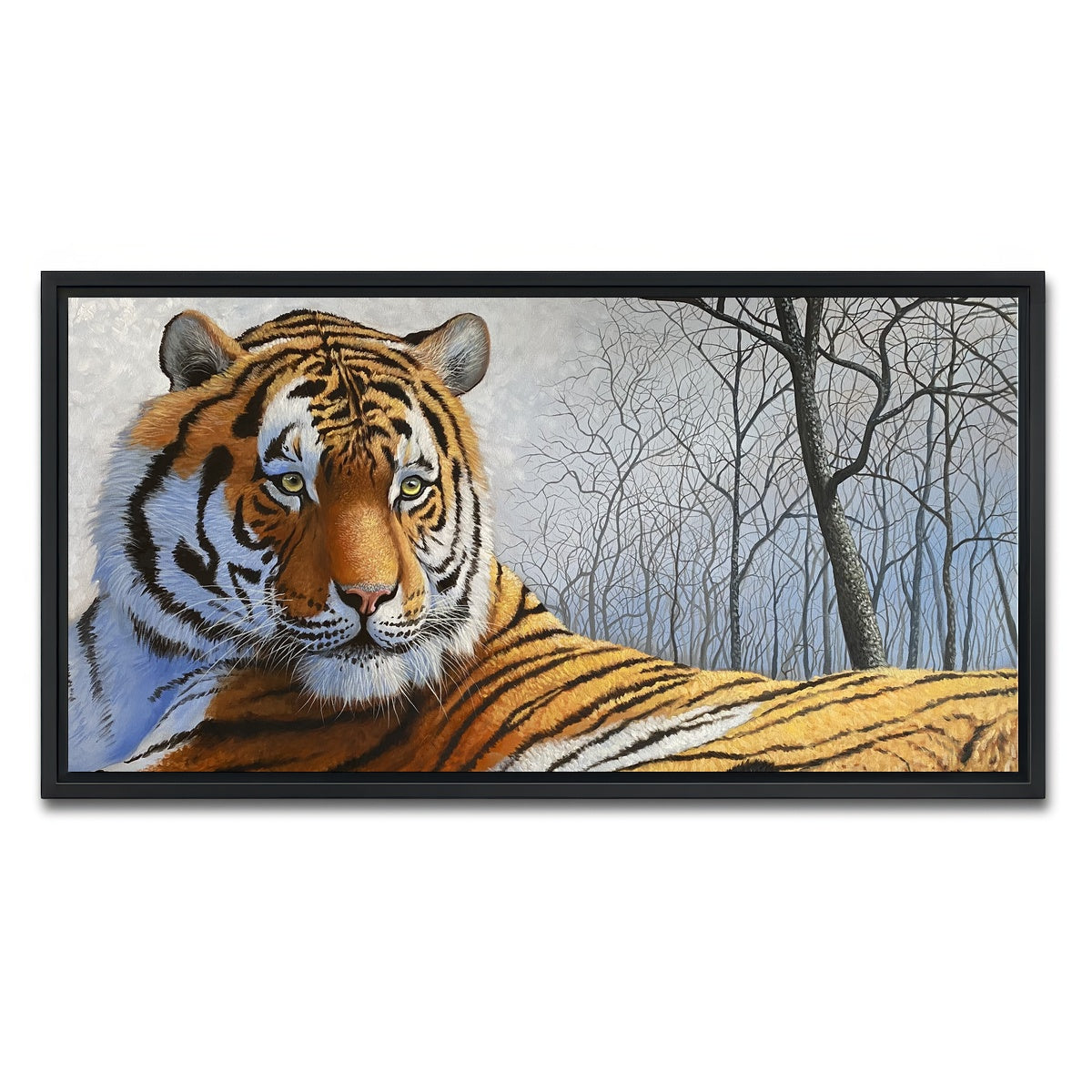 AUTO-MOCKUP WHITE | Majestic Tiger | 1 Piece | Black Framed Canvas | group=2x1