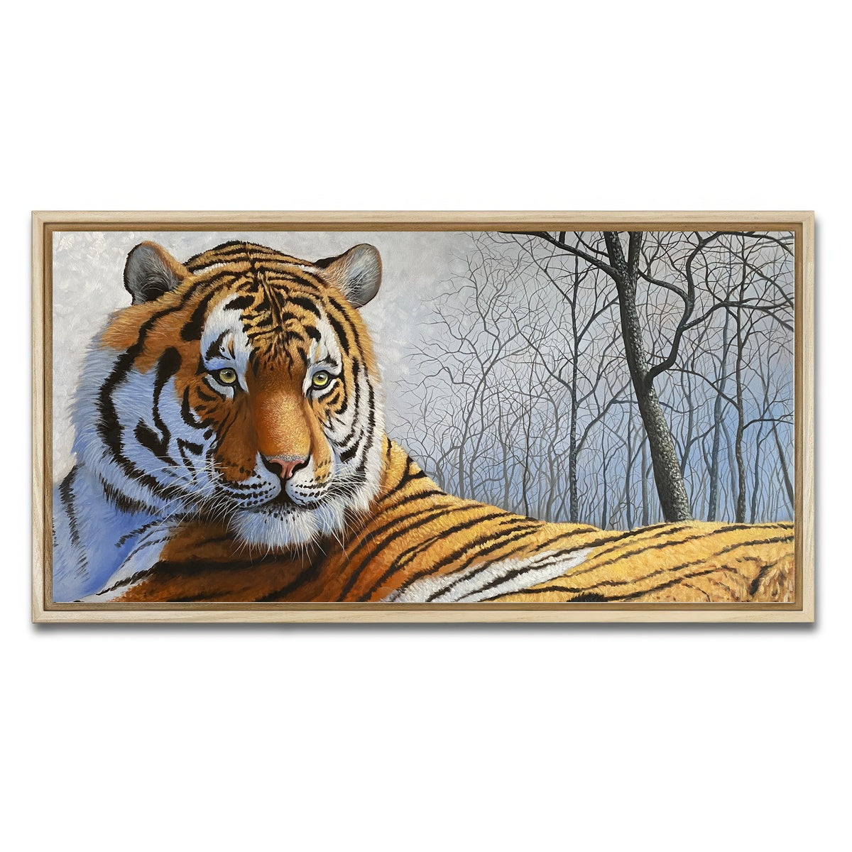 AUTO-MOCKUP WHITE | Majestic Tiger | 1 Piece | Natural Framed Canvas | group=2x1