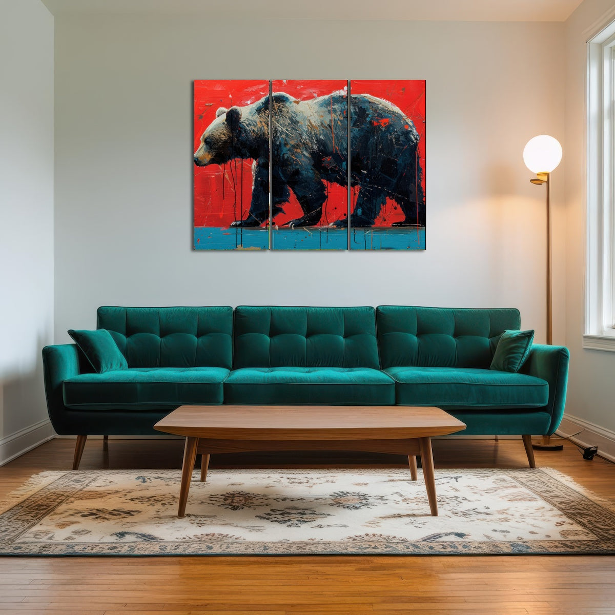 AUTO-MOCKUP ROOM | Majestic grizzly bear painting