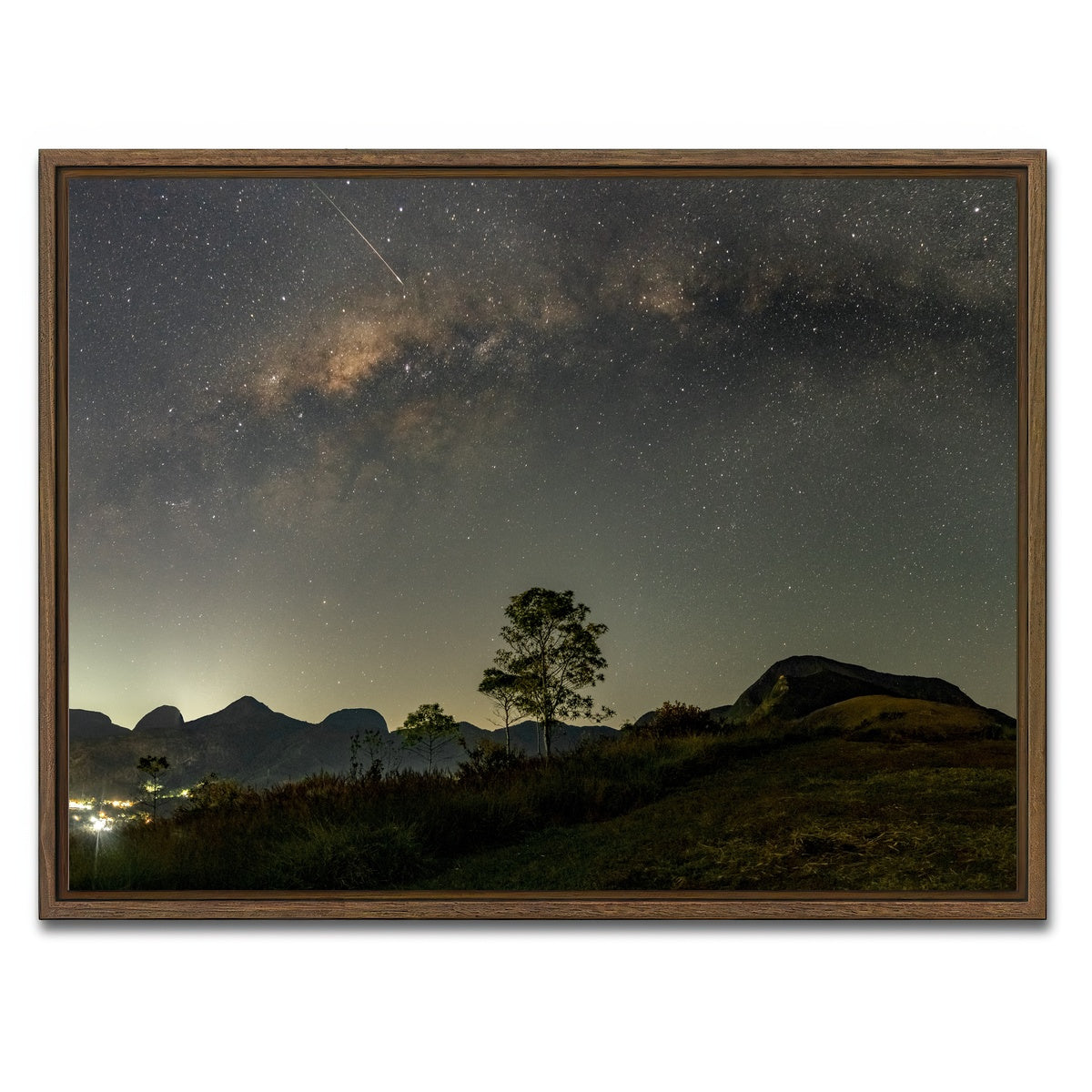 AUTO-MOCKUP WHITE | Make a wish to the Milky Way | 1 Piece | Walnut Framed Canvas | group=4x3