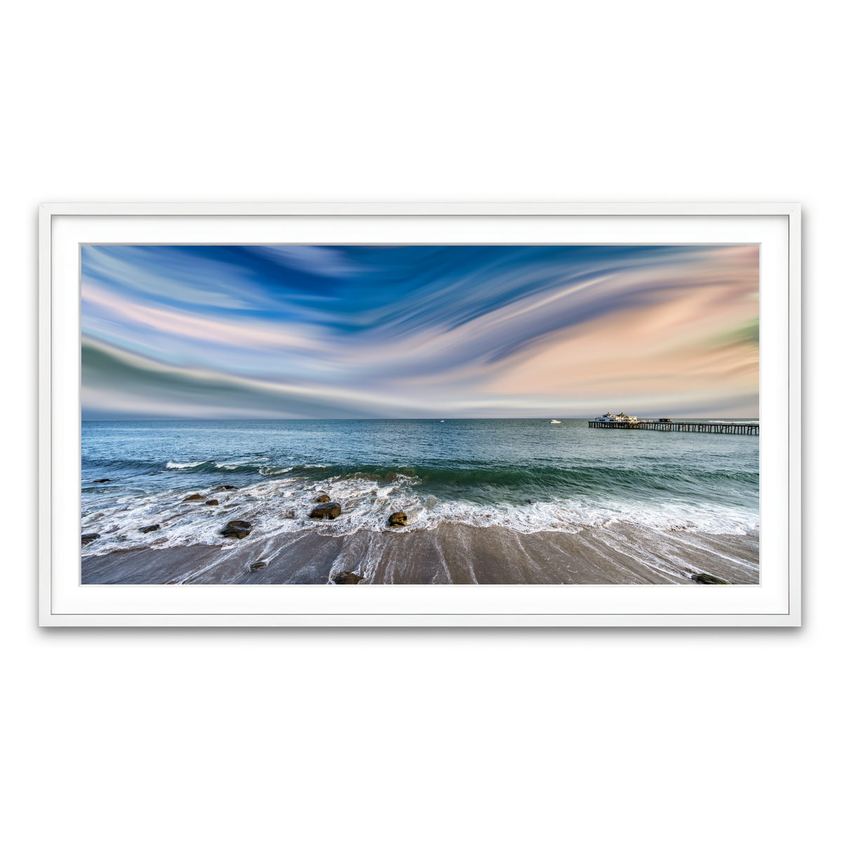 Framed Print 2x1 White