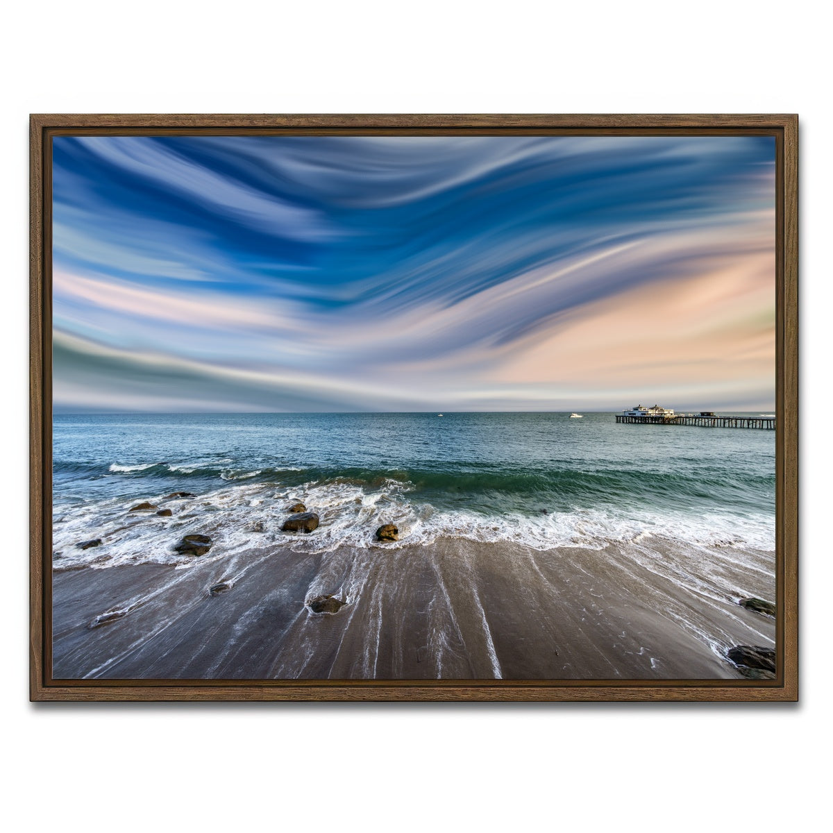 AUTO-MOCKUP WHITE | Malibu of My Dreams | 1 Piece | Walnut Framed Canvas | group=4x3
