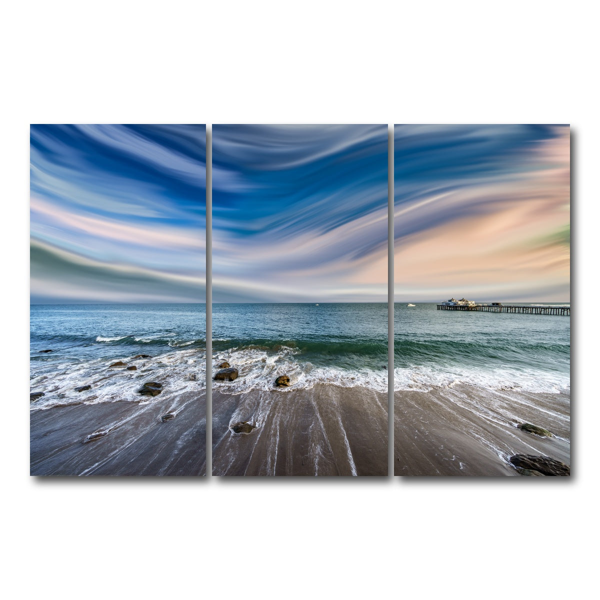 AUTO-MOCKUP WHITE | Malibu of My Dreams | 3 Piece | Gallery Wrap Canvas | group=12x24