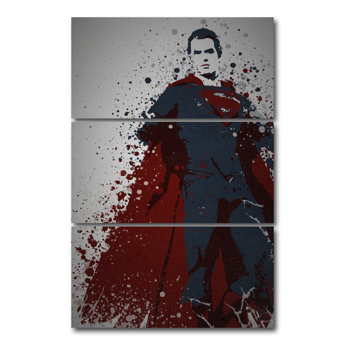 AUTO-MOCKUP WHITE | Man Of Steel | 3 Piece | Gallery Wrap Canvas | group=12x24_stacked