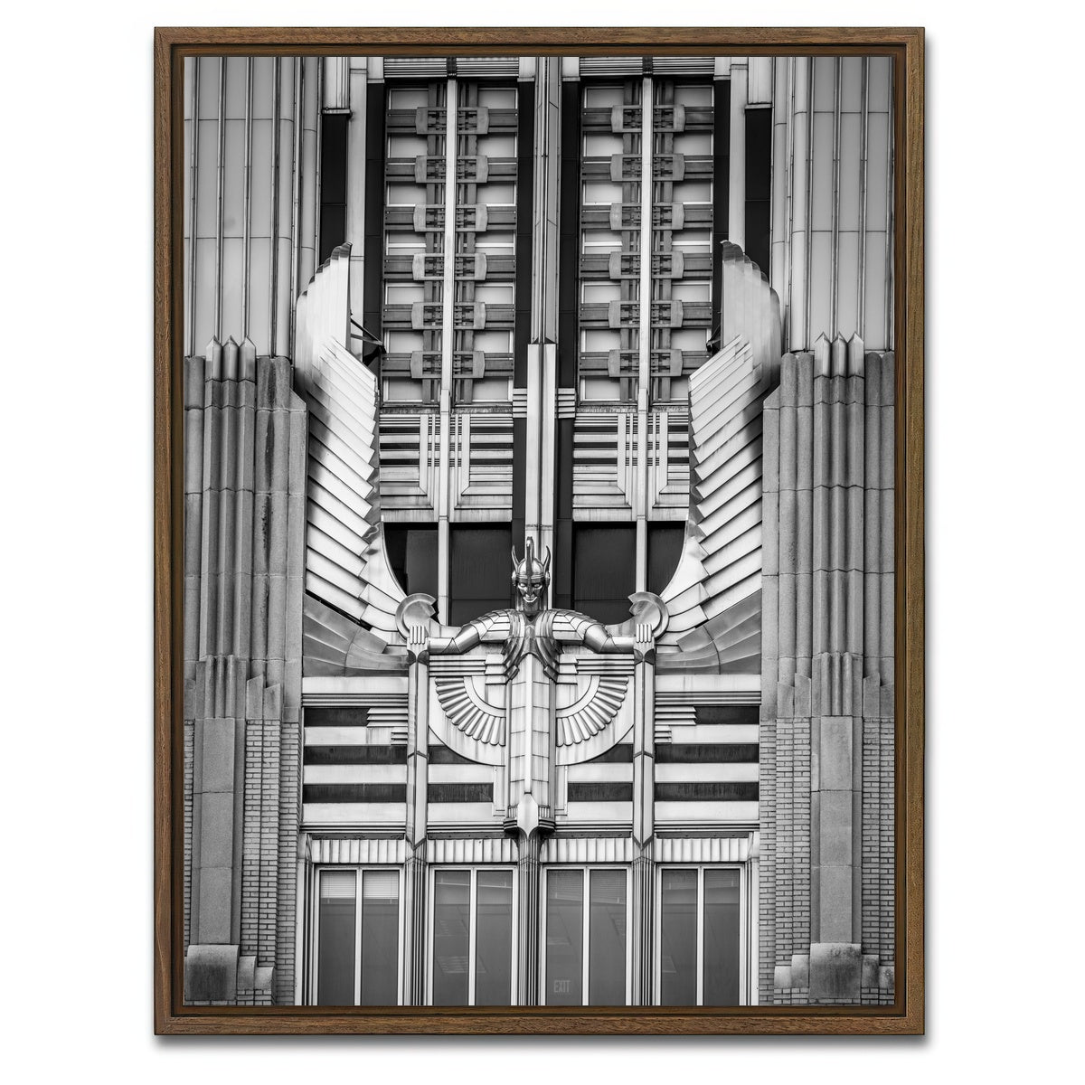 AUTO-MOCKUP WHITE | Man in Building | 1 Piece | Walnut Framed Canvas | group=3x4