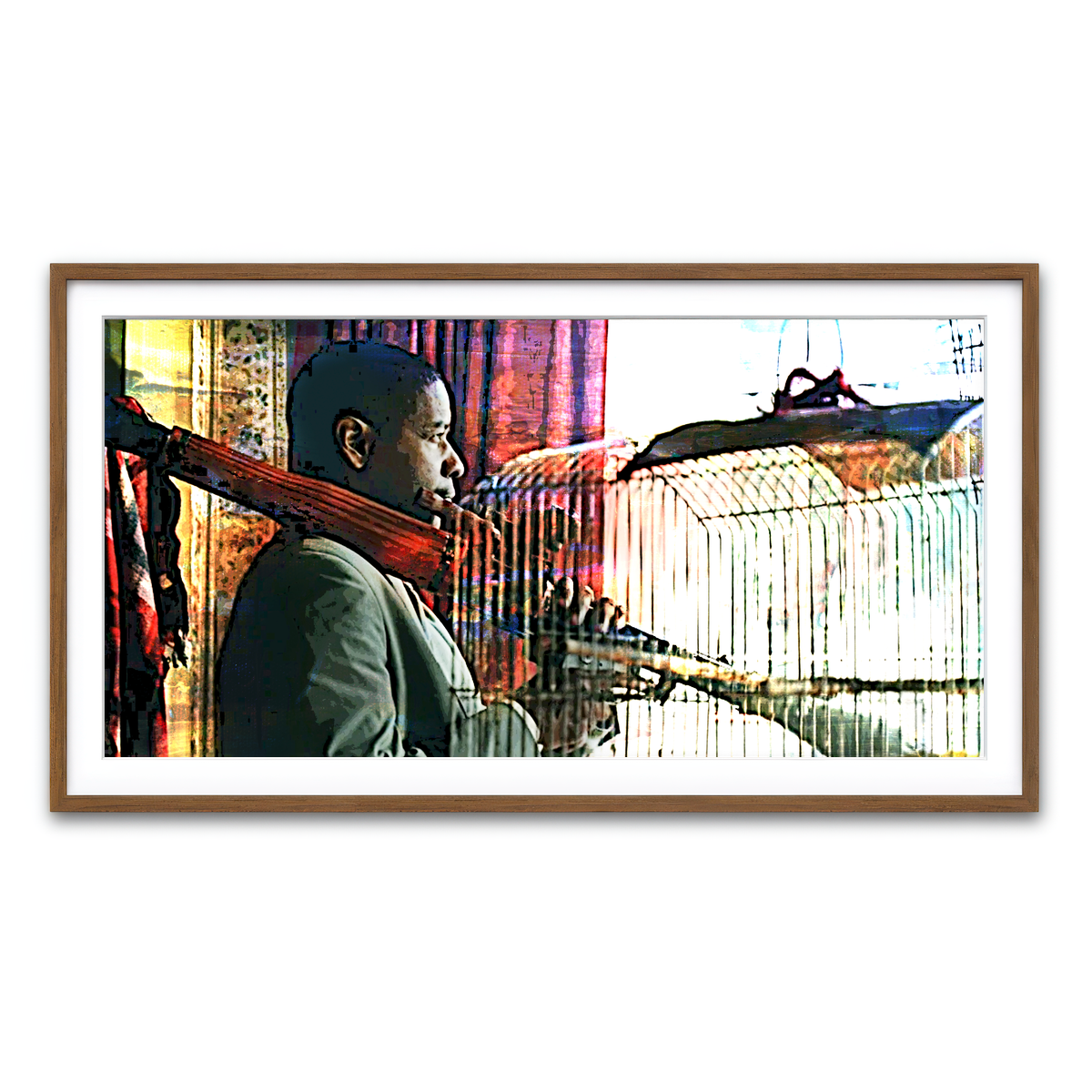 Framed Print 2x1 Walnut