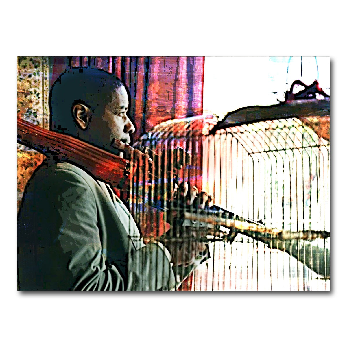 AUTO-MOCKUP WHITE | Man on Fire | 1 Piece | Gallery Wrap Canvas | group=4x3