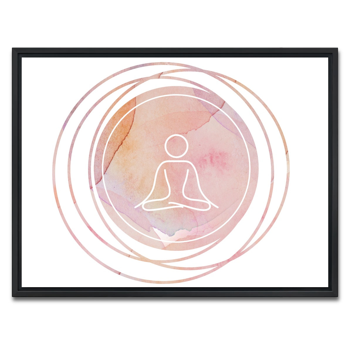 AUTO-MOCKUP WHITE | Mandala meditation | 1 Piece | Black Framed Canvas | group=4x3