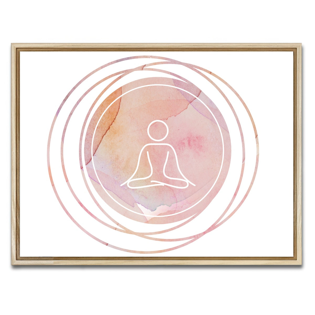 AUTO-MOCKUP WHITE | Mandala meditation | 1 Piece | Natural Framed Canvas | group=4x3