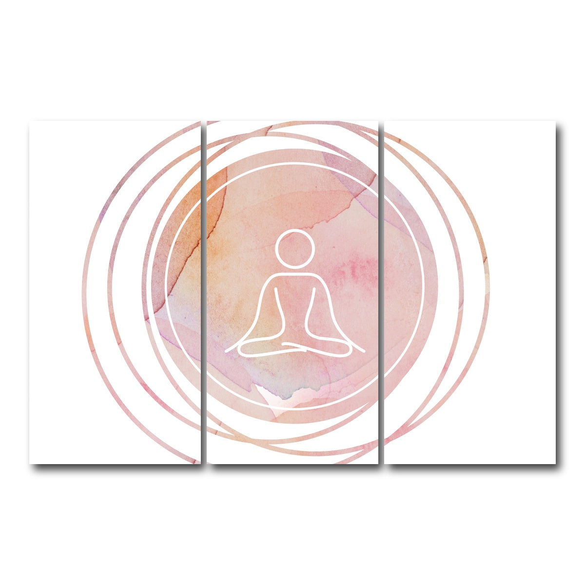 AUTO-MOCKUP WHITE | Mandala meditation | 3 Piece | Gallery Wrap Canvas | group=12x24