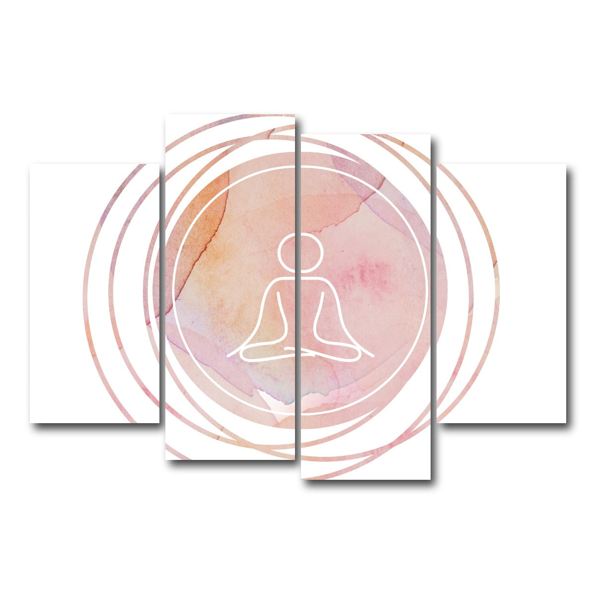 AUTO-MOCKUP WHITE | Mandala meditation | 4 Piece | Gallery Wrap Canvas | group=4_short