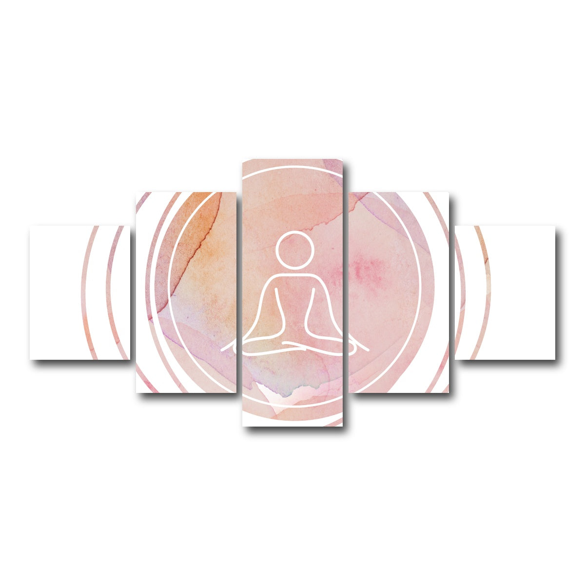 AUTO-MOCKUP WHITE | Mandala meditation | 5 Piece | Gallery Wrap Canvas | group=5_short