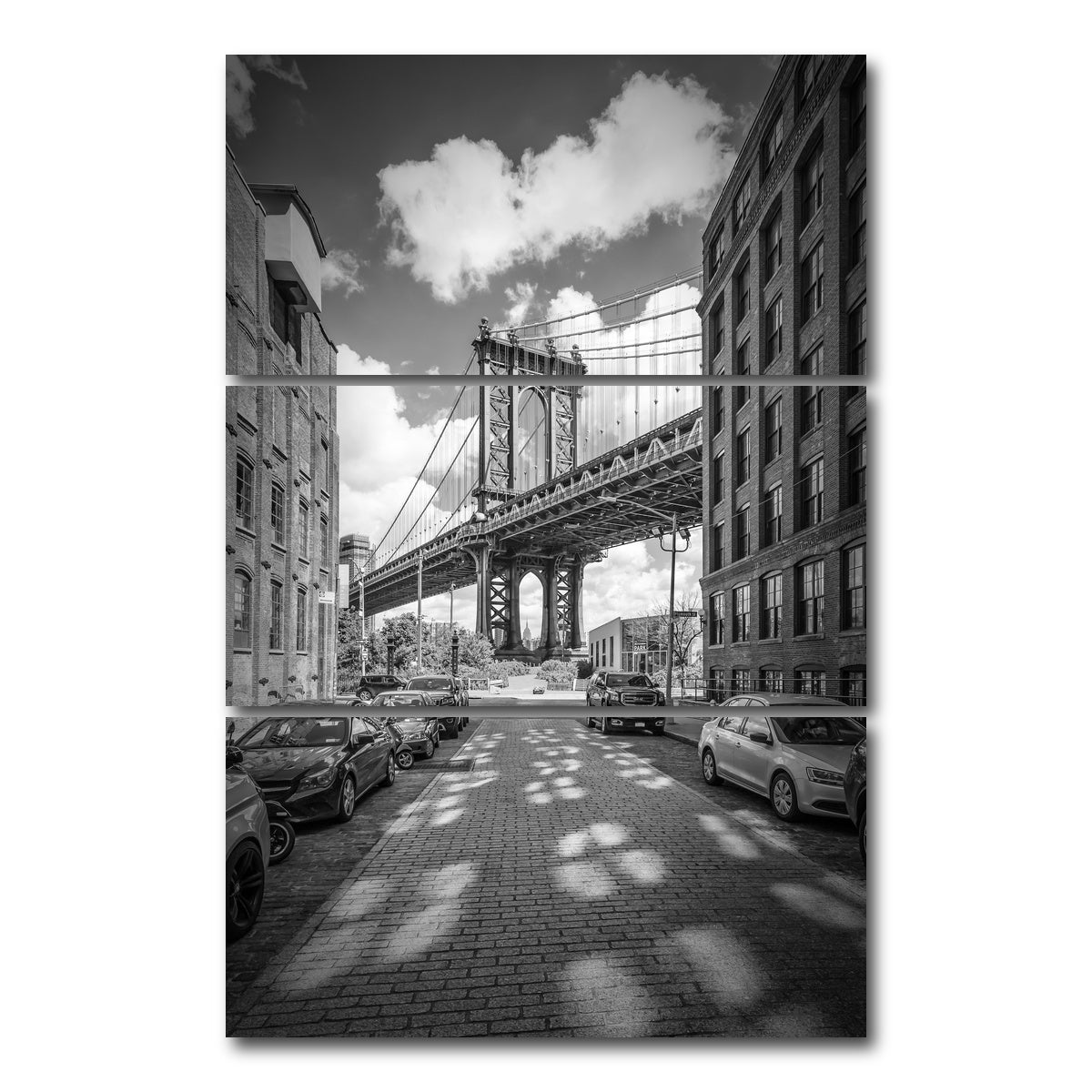 AUTO-MOCKUP WHITE | Manhattan Bridge | 3 Piece | Gallery Wrap Canvas | group=12x24_stacked