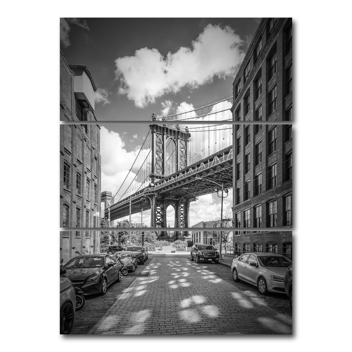 AUTO-MOCKUP WHITE | Manhattan Bridge | 3 Piece | Gallery Wrap Canvas | group=8x18_stacked