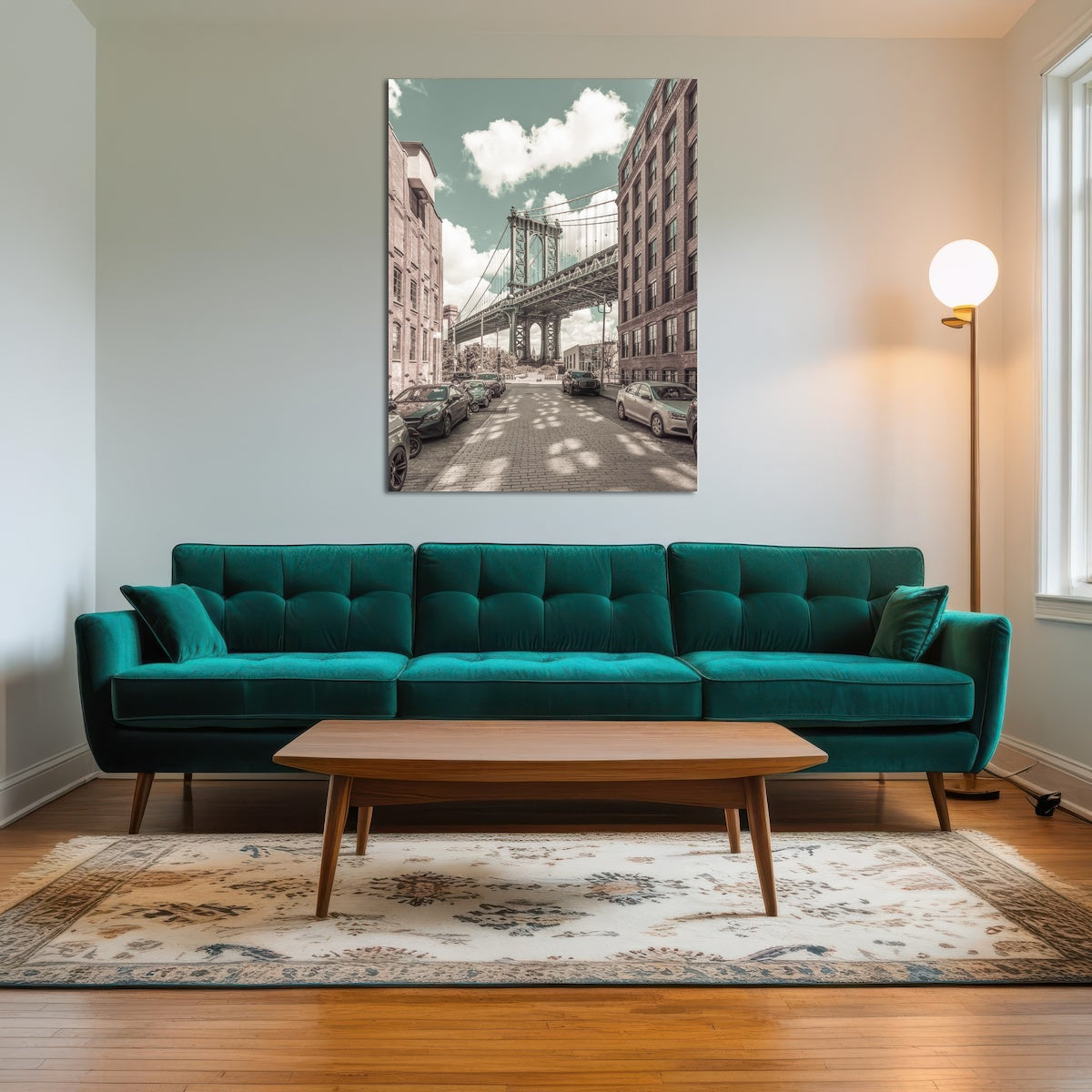 AUTO-MOCKUP ROOM | Manhattan Bridge urban vintage style