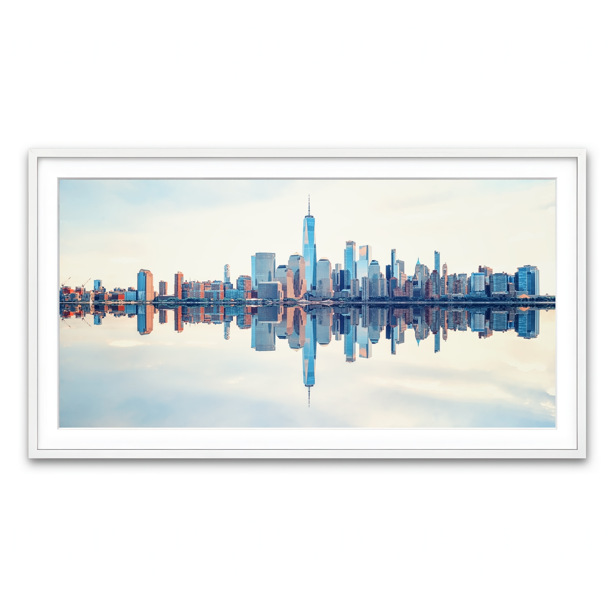Framed Print 2x1 White