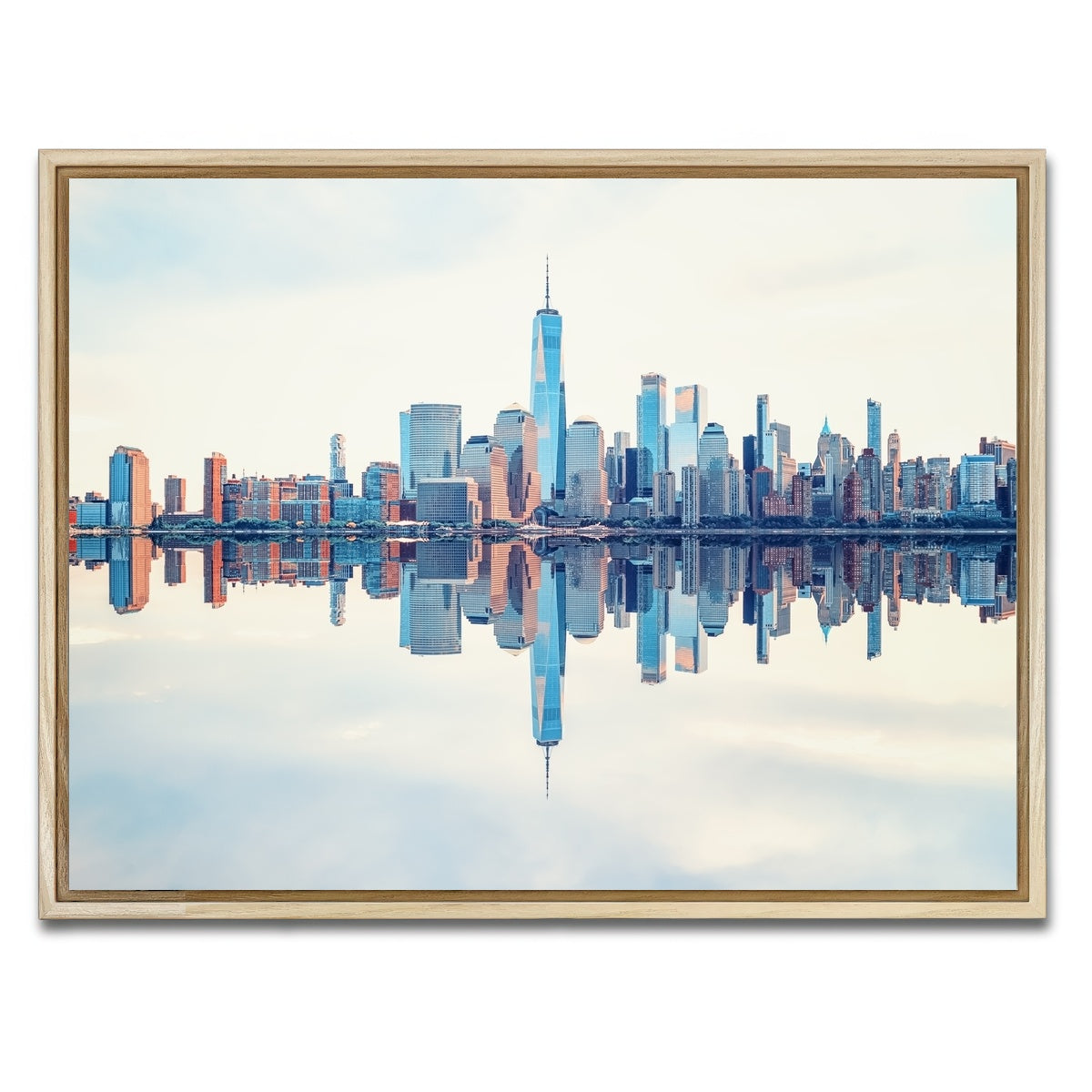 AUTO-MOCKUP WHITE | Manhattan Reflection | 1 Piece | Natural Framed Canvas | group=4x3