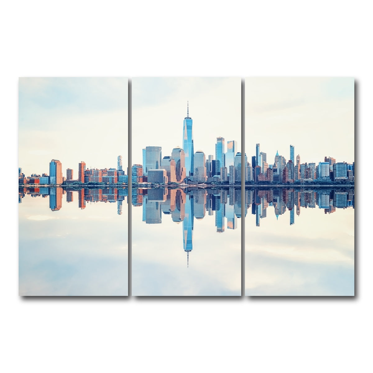 AUTO-MOCKUP WHITE | Manhattan Reflection | 3 Piece | Gallery Wrap Canvas | group=12x24