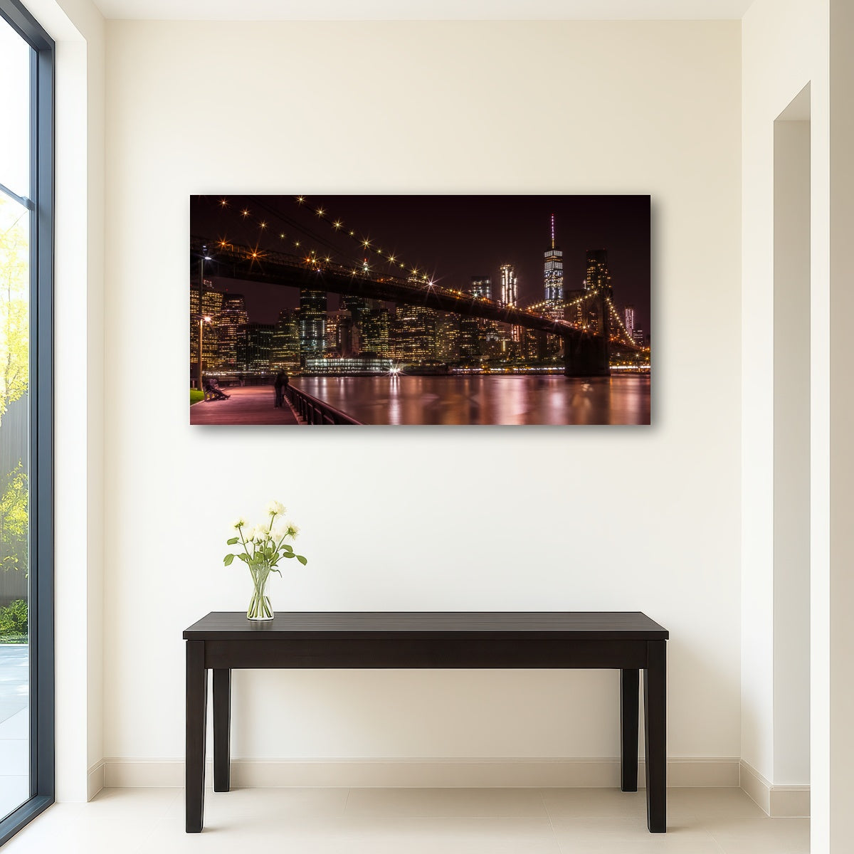 AUTO-MOCKUP ROOM | Manhattan Skyline & Brooklyn Bridge Sunset
