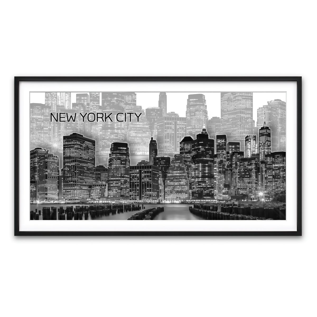 Framed Print 2x1 Black