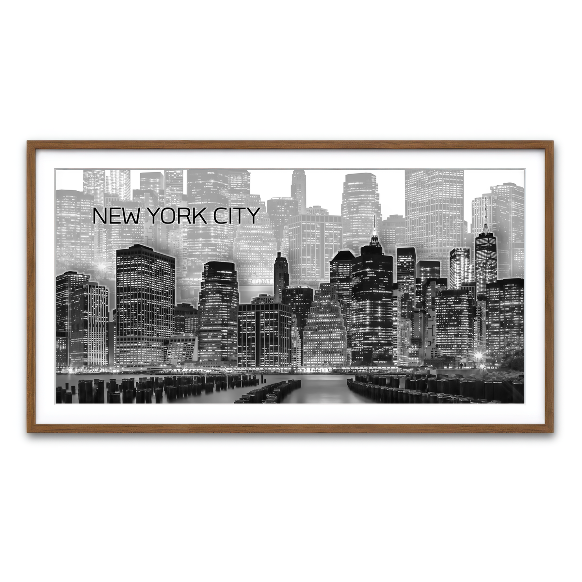 Framed Print 2x1 Walnut