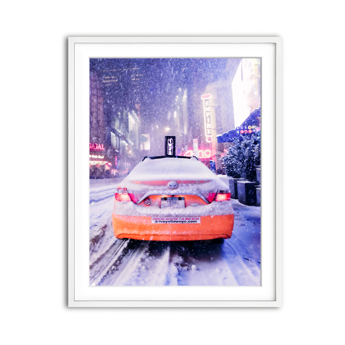 Framed Print 3x4 White