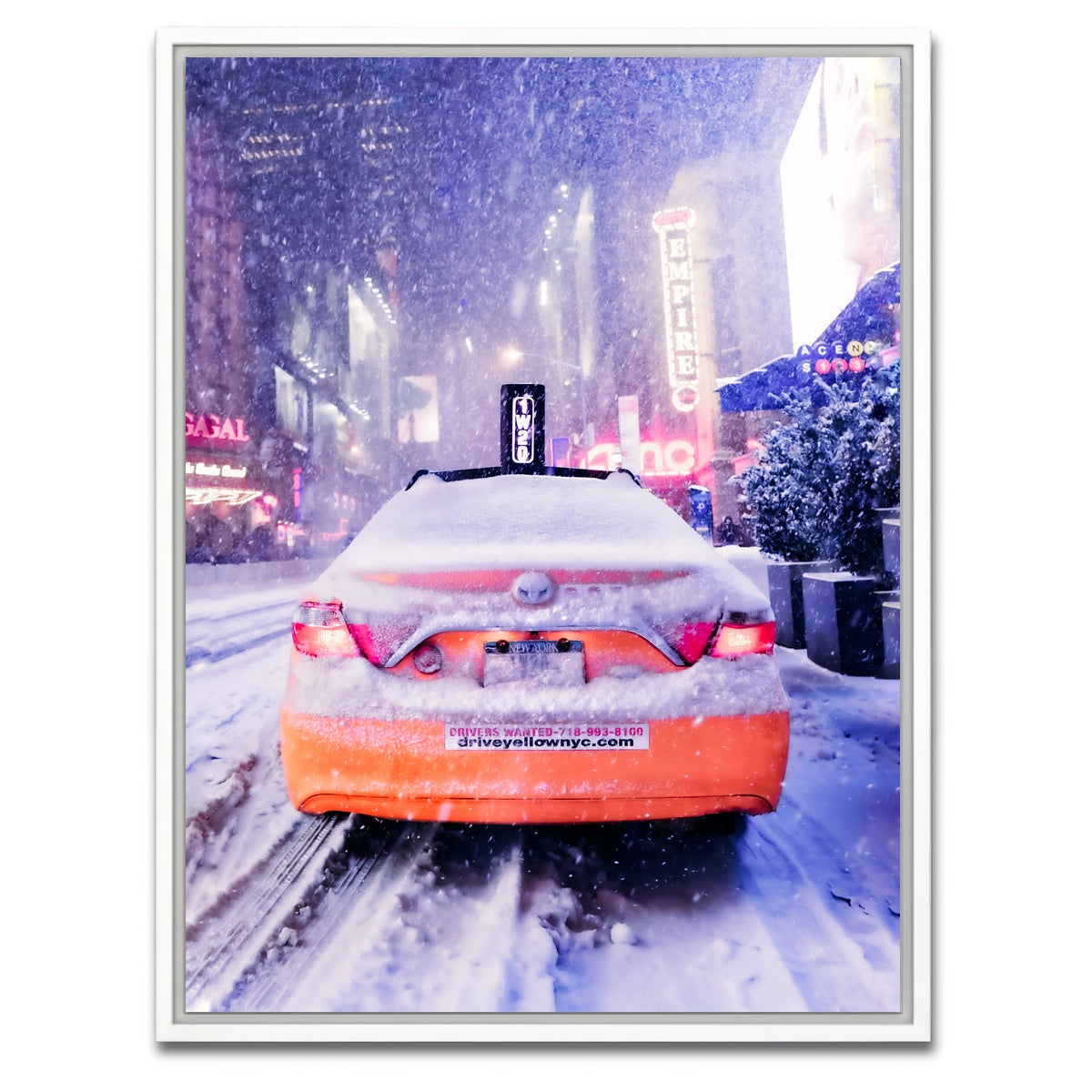 AUTO-MOCKUP WHITE | Manhattan Snow Storm | 1 Piece | White Framed Canvas | group=3x4
