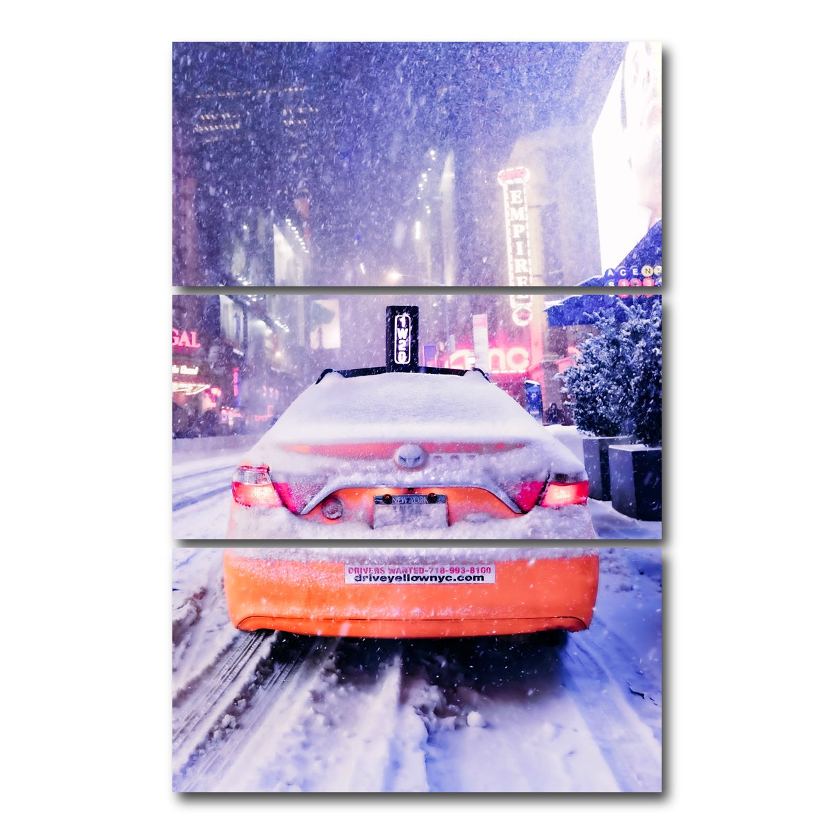 AUTO-MOCKUP WHITE | Manhattan Snow Storm | 3 Piece | Gallery Wrap Canvas | group=12x24_stacked