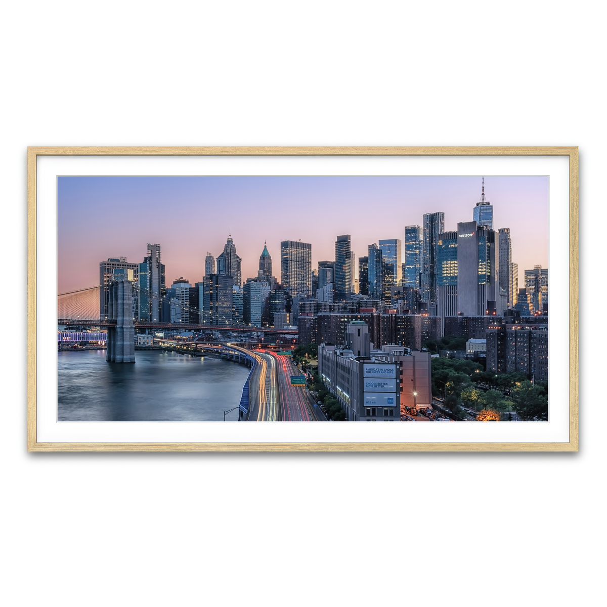 Framed Print 2x1 Natural