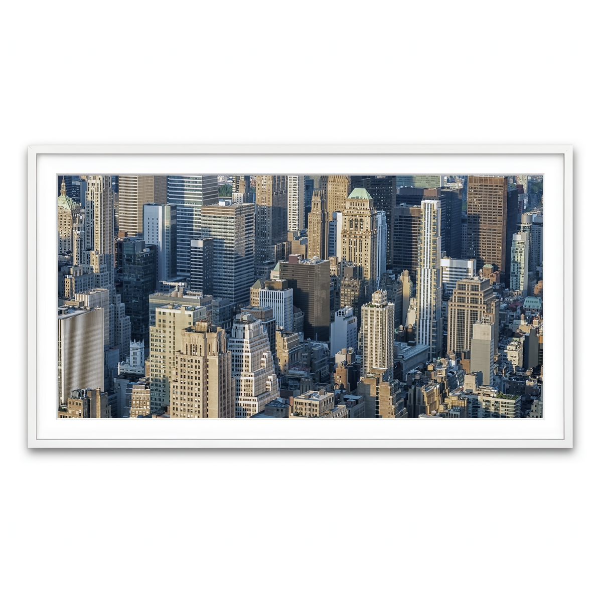 Framed Print 2x1 White