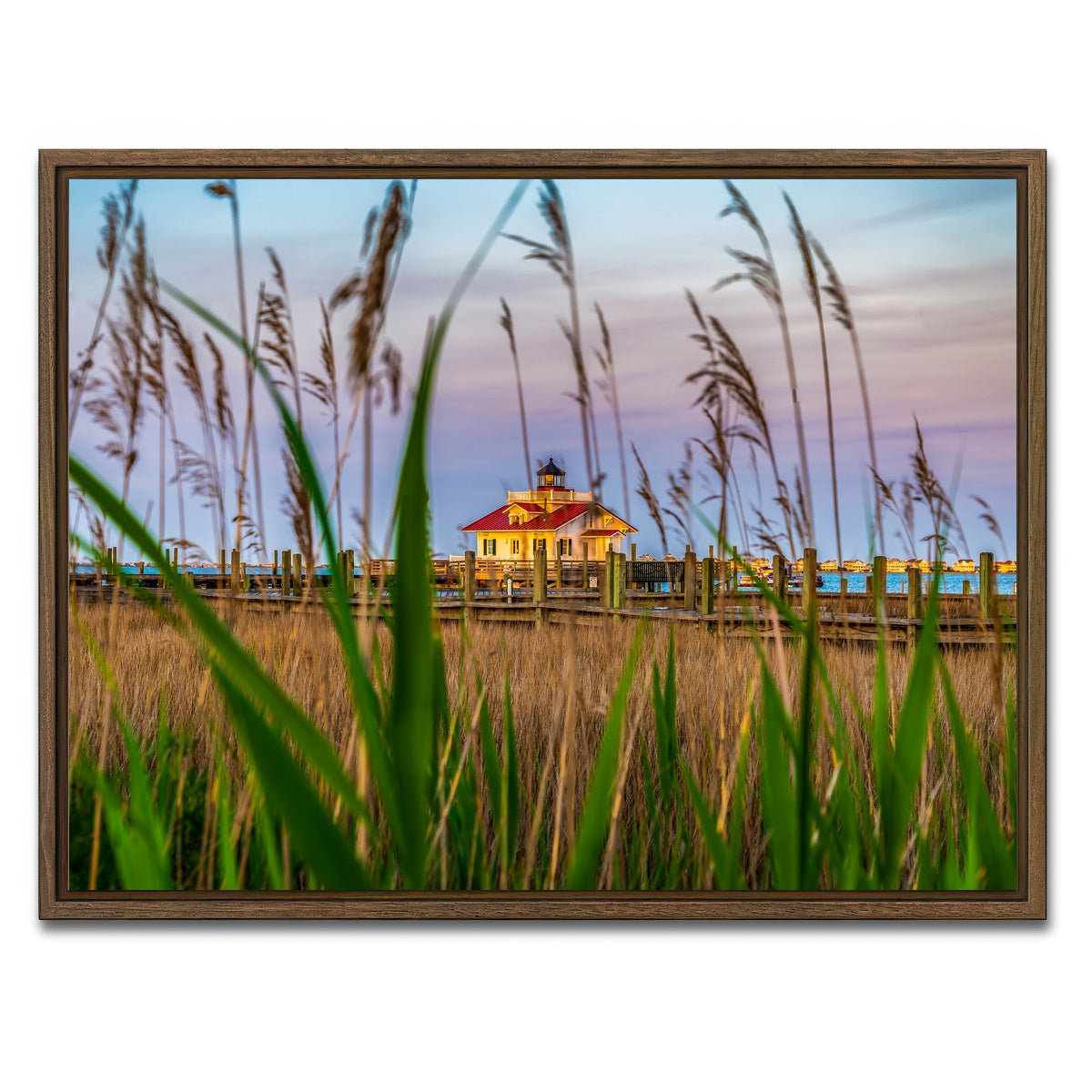 AUTO-MOCKUP WHITE | Manteo NC | 1 Piece | Walnut Framed Canvas | group=4x3