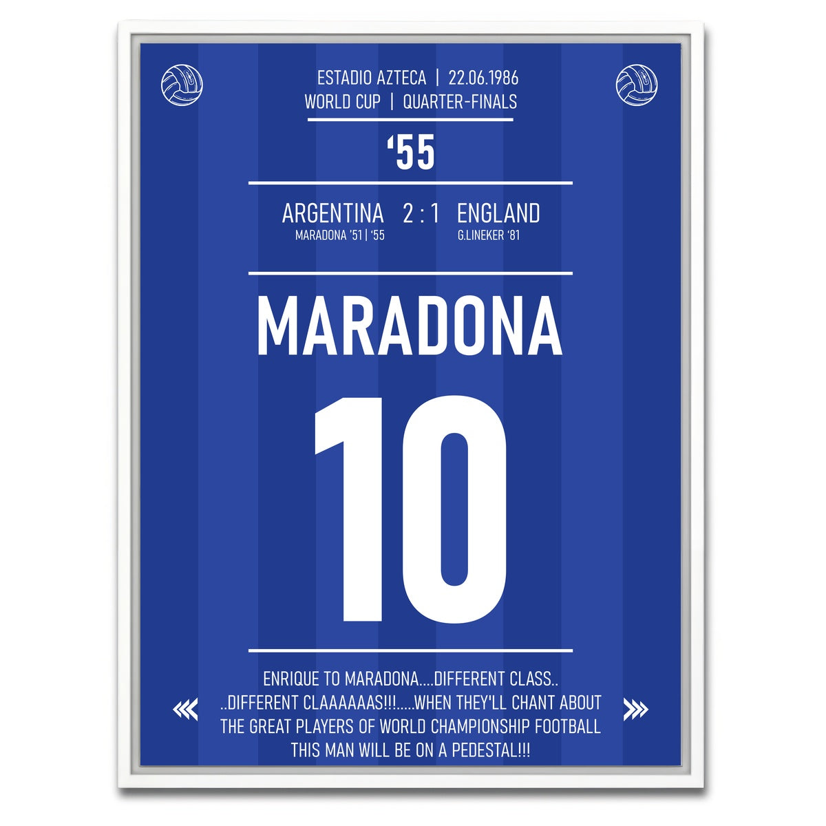 AUTO-MOCKUP WHITE | Maradona | 1 Piece | White Framed Canvas | group=3x4