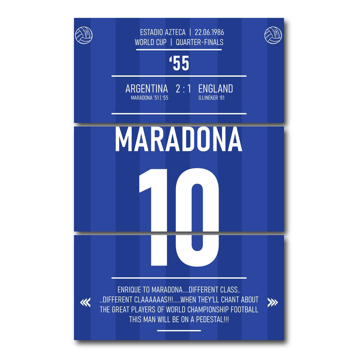 AUTO-MOCKUP WHITE | Maradona | 3 Piece | Gallery Wrap Canvas | group=12x24_stacked