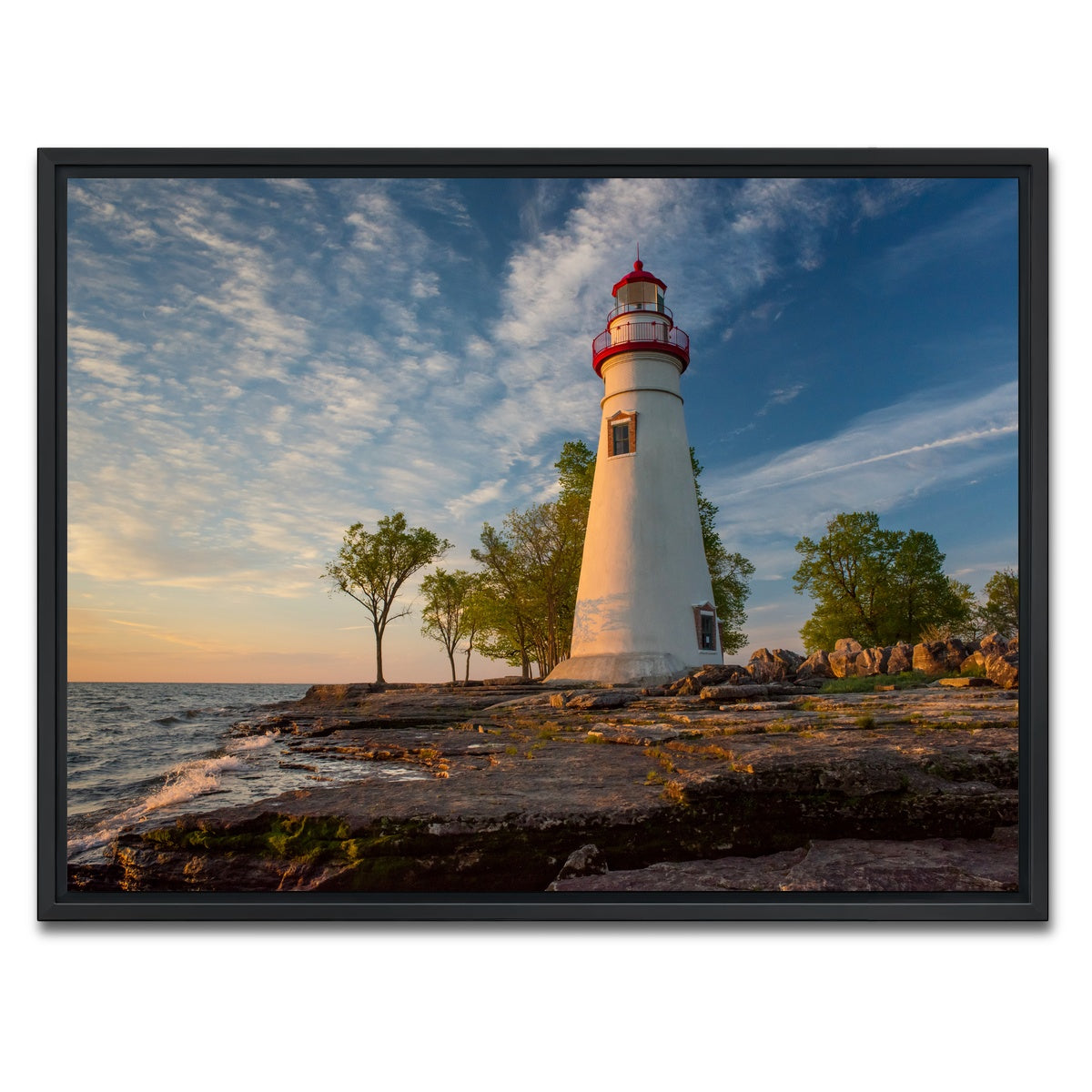 AUTO-MOCKUP WHITE | Marblehead Lighthouse | 1 Piece | Black Framed Canvas | group=4x3