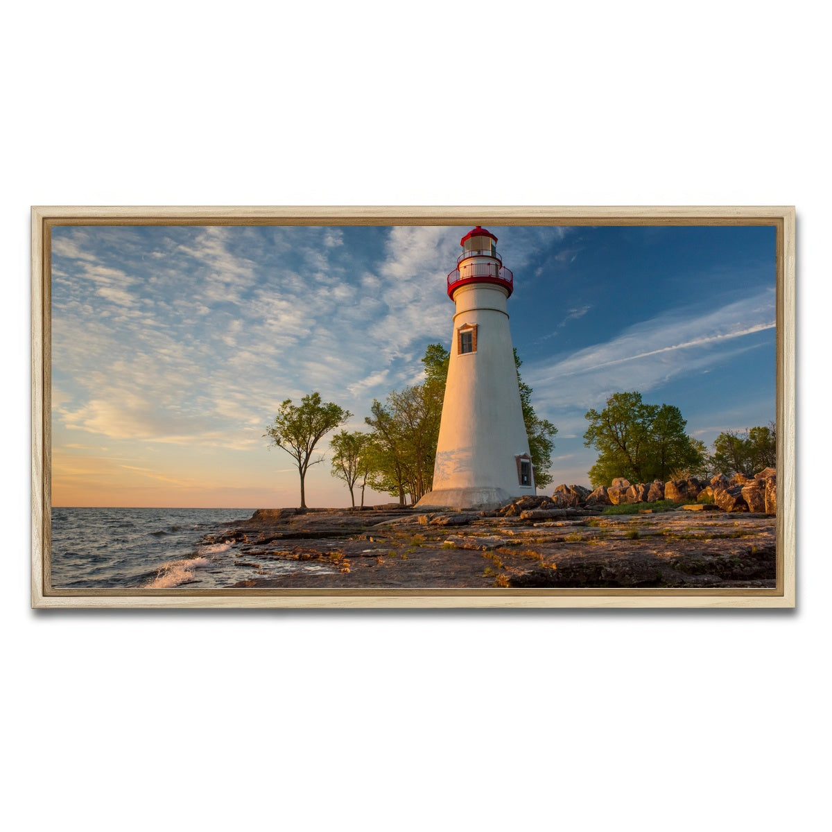 AUTO-MOCKUP WHITE | Marblehead Lighthouse | 1 Piece | Natural Framed Canvas | group=2x1