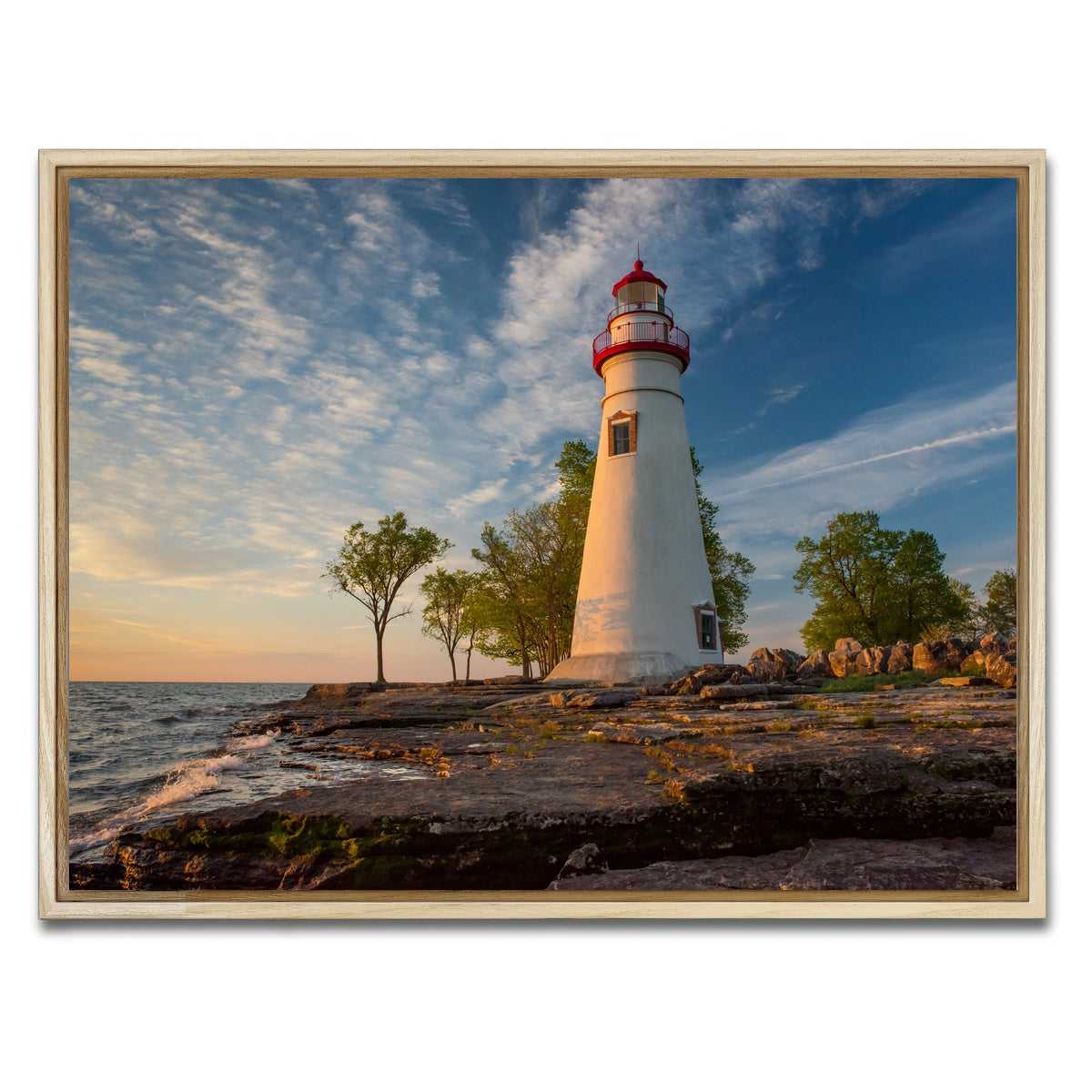 AUTO-MOCKUP WHITE | Marblehead Lighthouse | 1 Piece | Natural Framed Canvas | group=4x3