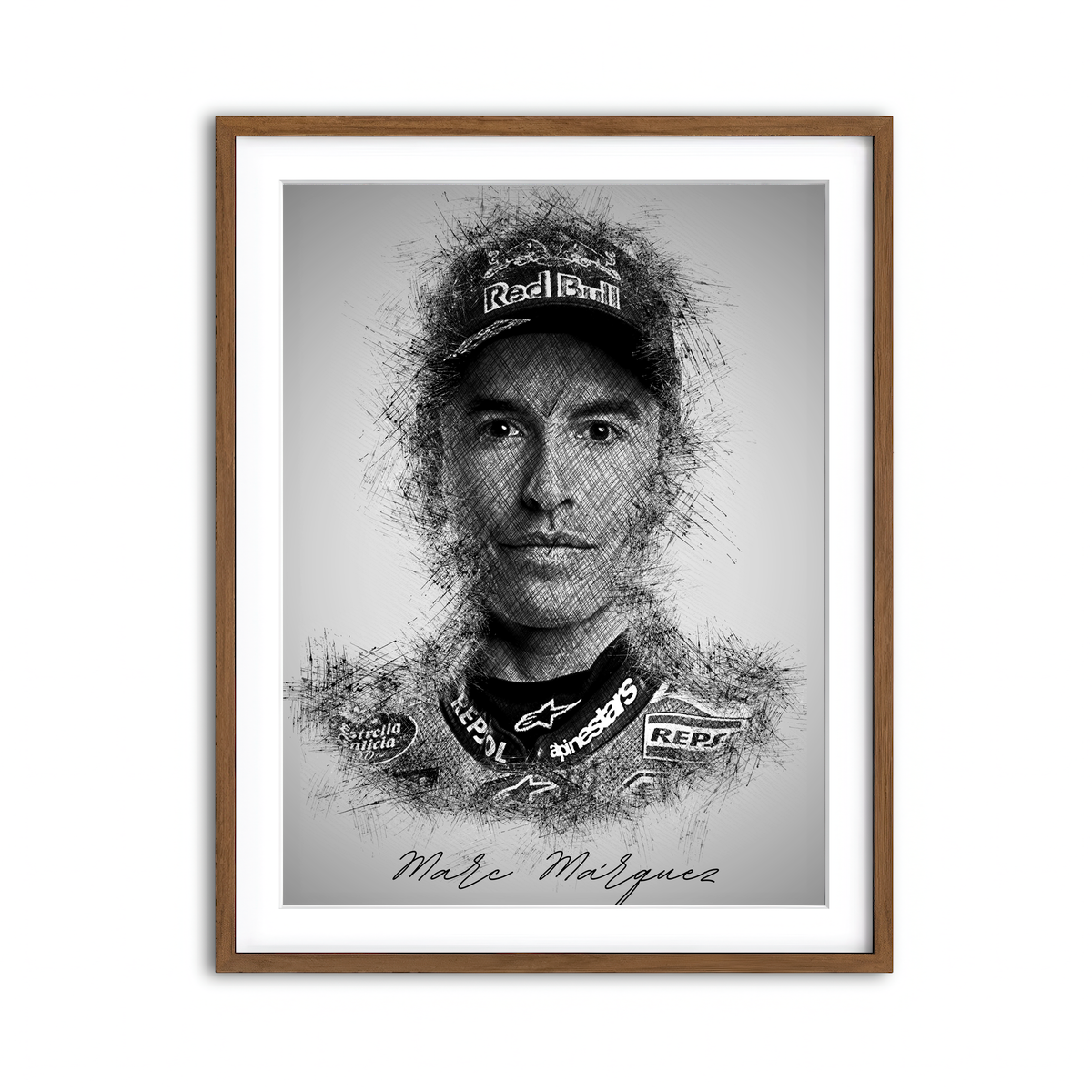 Framed Print 3x4 Walnut