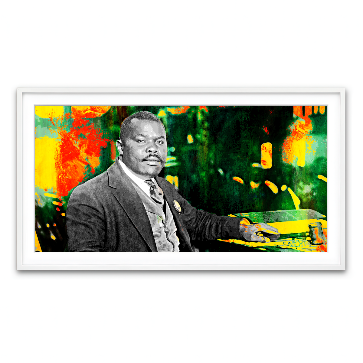 Framed Print 2x1 White