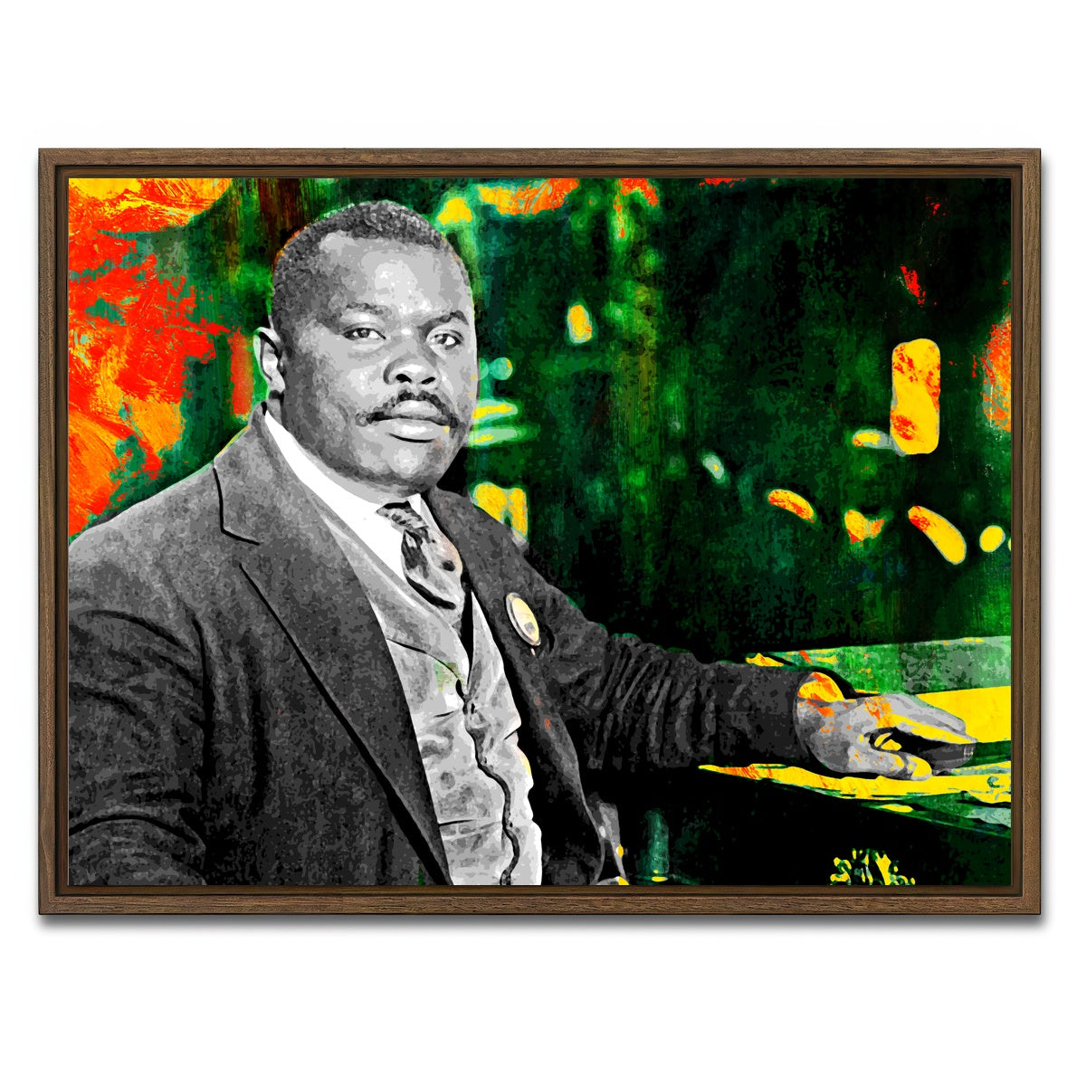 AUTO-MOCKUP WHITE | Marcus Garvey | 1 Piece | Walnut Framed Canvas | group=4x3